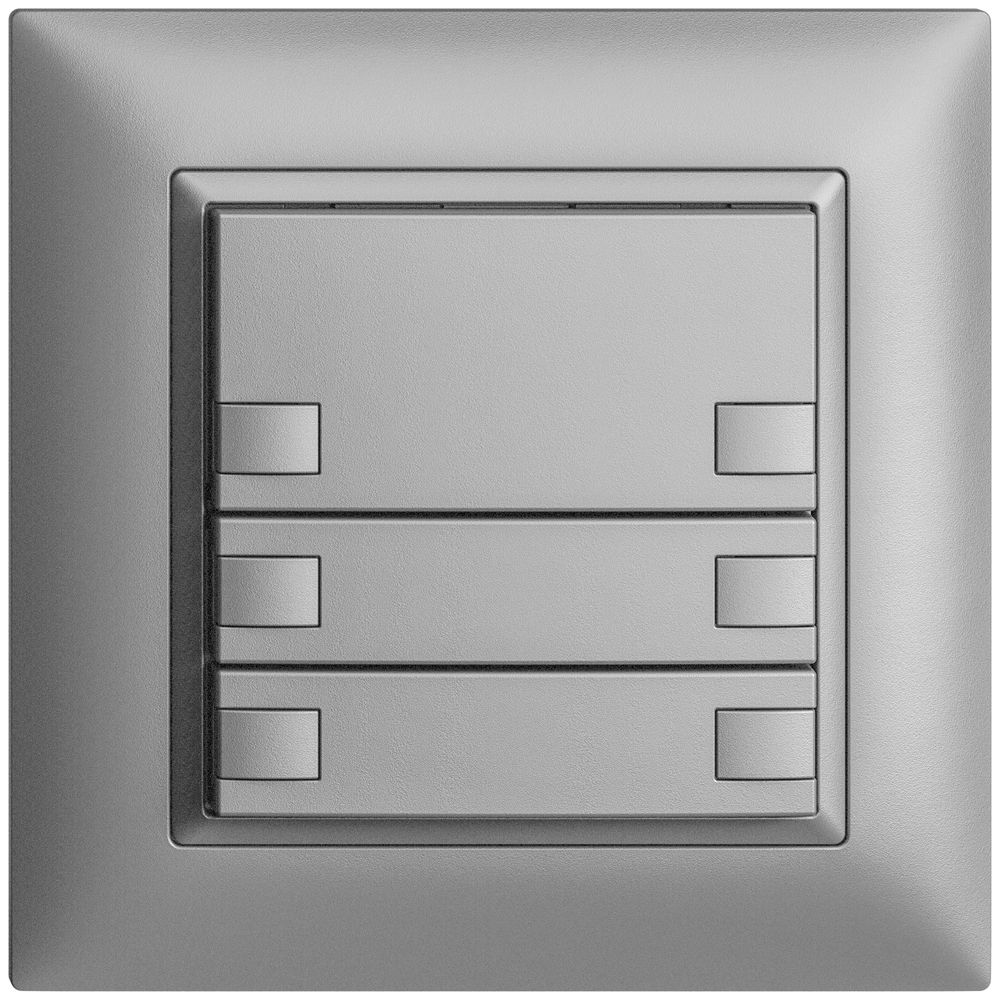 Poussoir ENC KNX 6× EDIZIOdue silver RGB sans LED