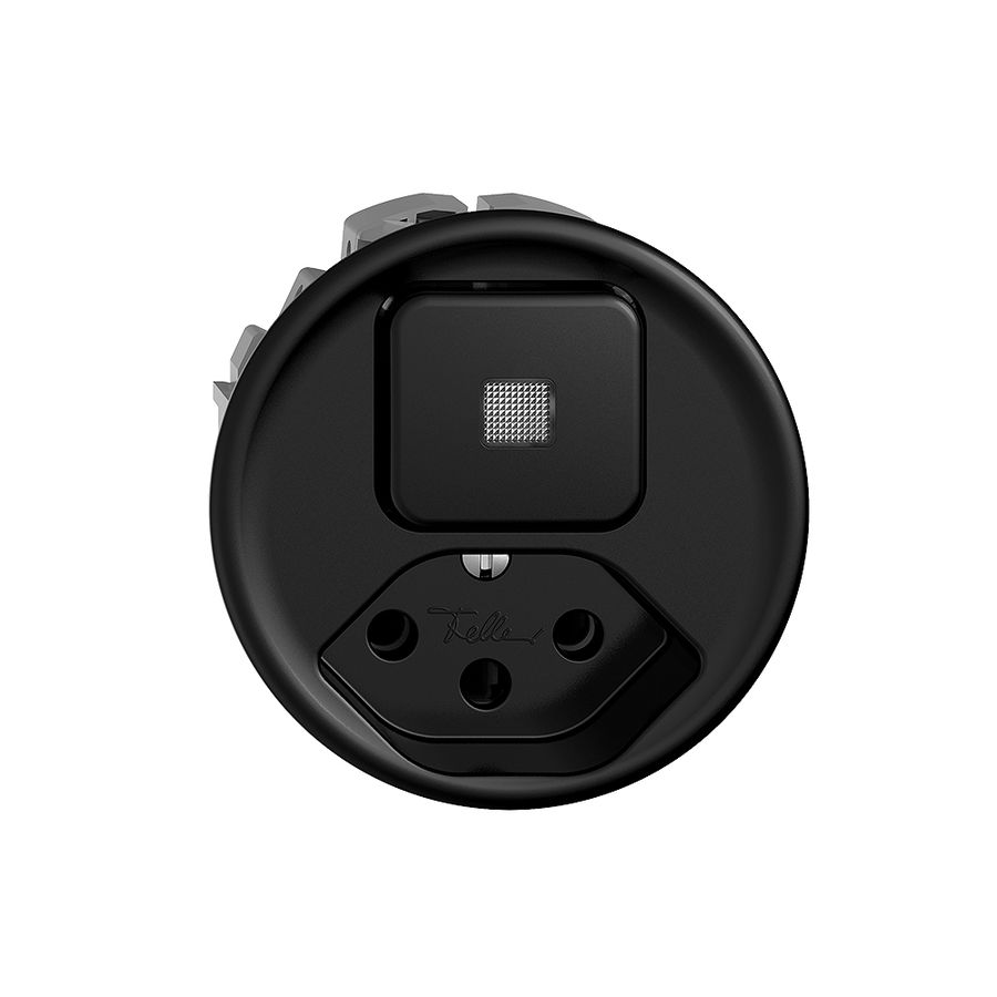 Leuchtkombination KS 3/1L+T13 STANDARDdue schwarz mit Linse, LED gelb