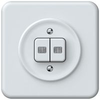 UP-Leuchtdruckschalter origin Sch 1 (3+3) 2×LED 92×92mm weiss