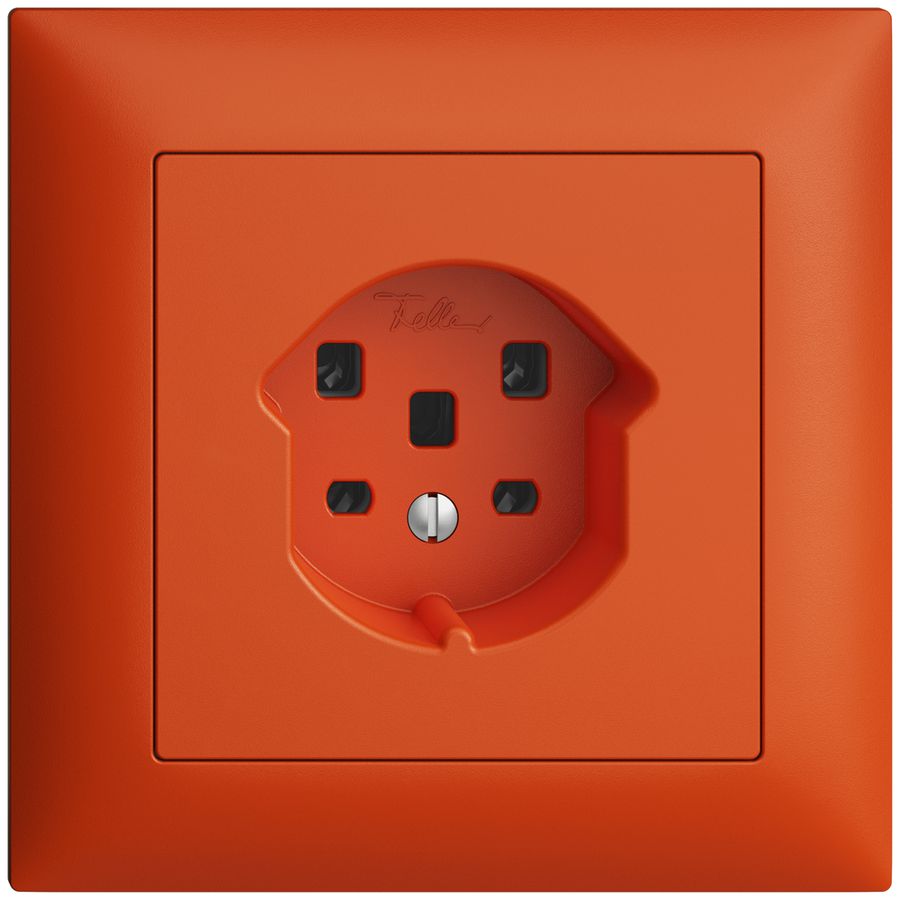 UP-Steckdose EDIZIOdue T25 16A orange, Schraubklemmen