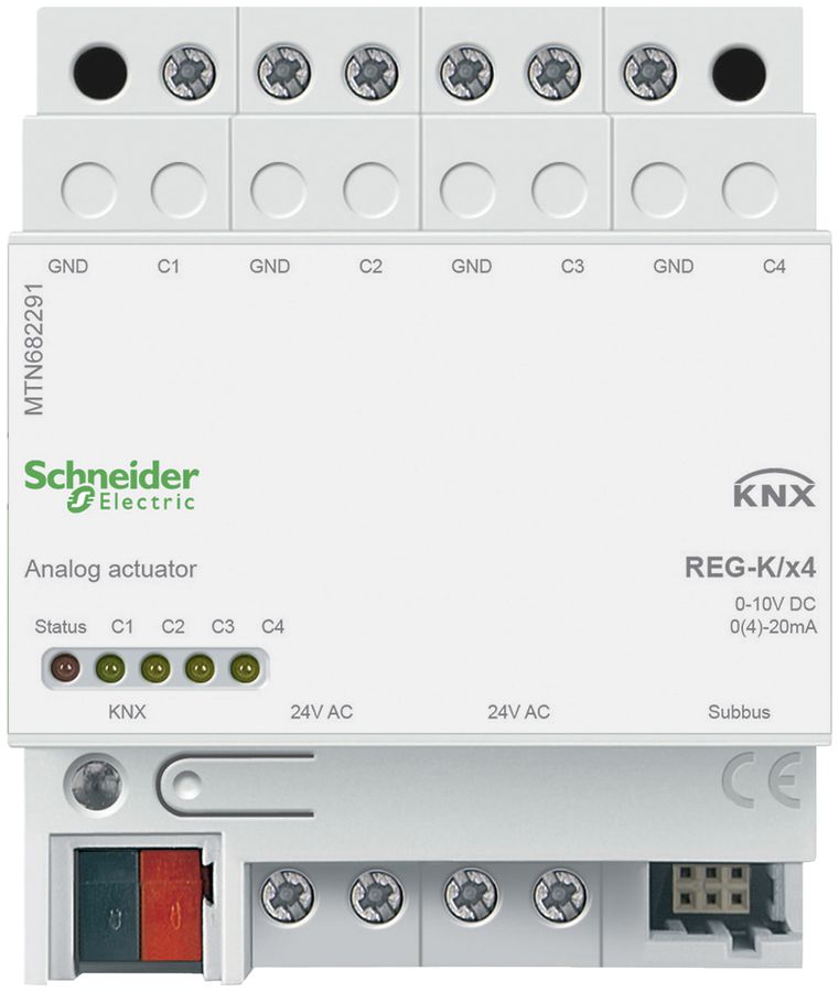 REG-Analogaktor KNX Schneider Electric 4-fach MTN682291