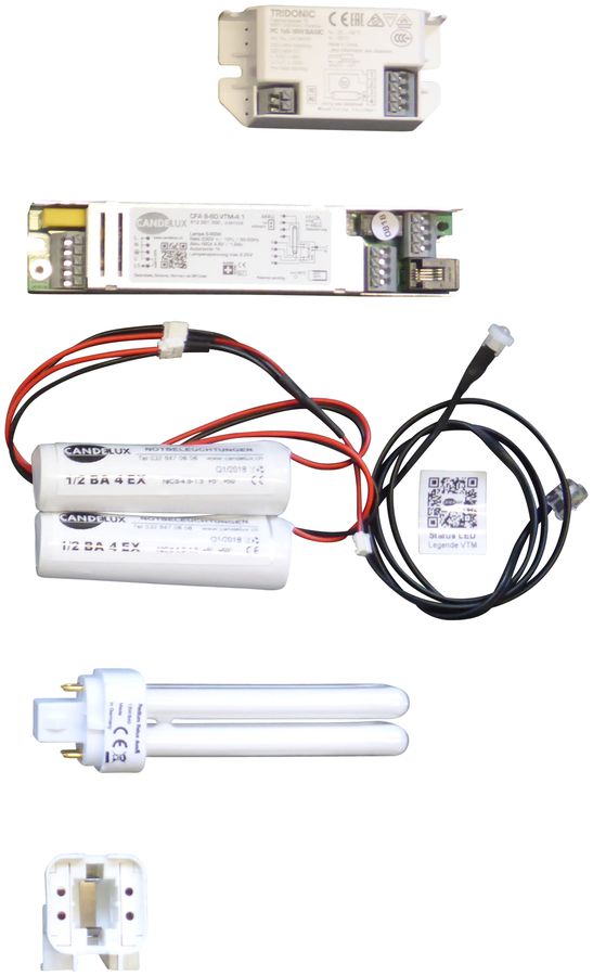 Kit de conversion élément de secours pour CPL 7…18W, q4, carré fixation latérale