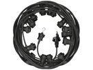 Guirlande d'illumination MH 16.5m avec 15 douilles E27 IP55 noir