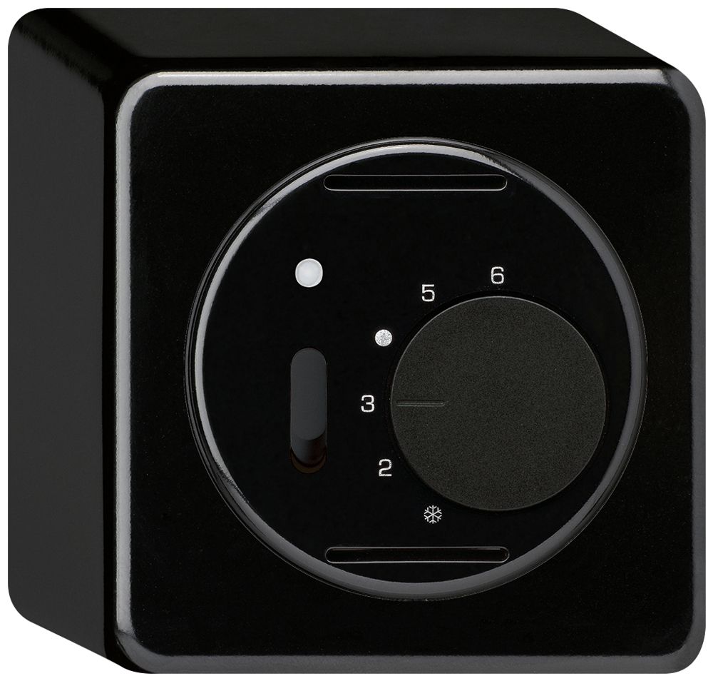 AP-Raumthermostat basico schwarz mit Schalter