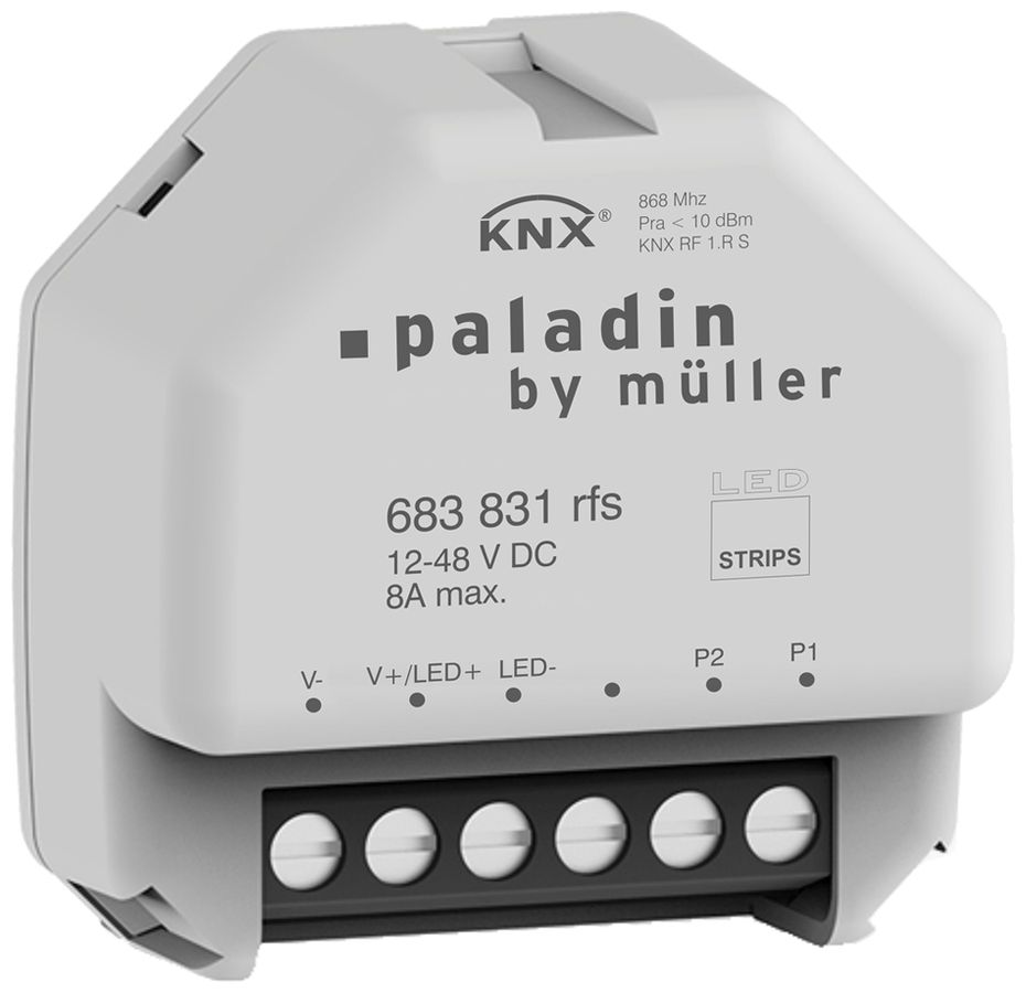 EB-Dimmaktor KNX RF paladin 683 831 rfs 1-Kan 0…384W LED 12…48VDC