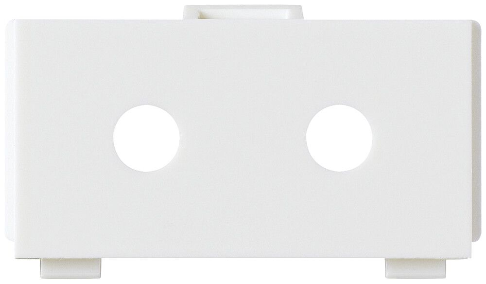 Modulo multimedia M3 vuoto per 2 morsetti HP Ø6.4mm bianco