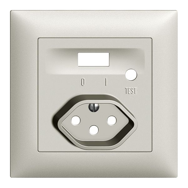 Frontset EDIZIOdue zu FI-Steckdose hellgrau