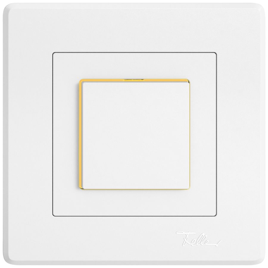 UP-Leuchtdruckschalter EDIZIO.liv SNAPFIX® 3/2L Seitenlinse KS gelb ws