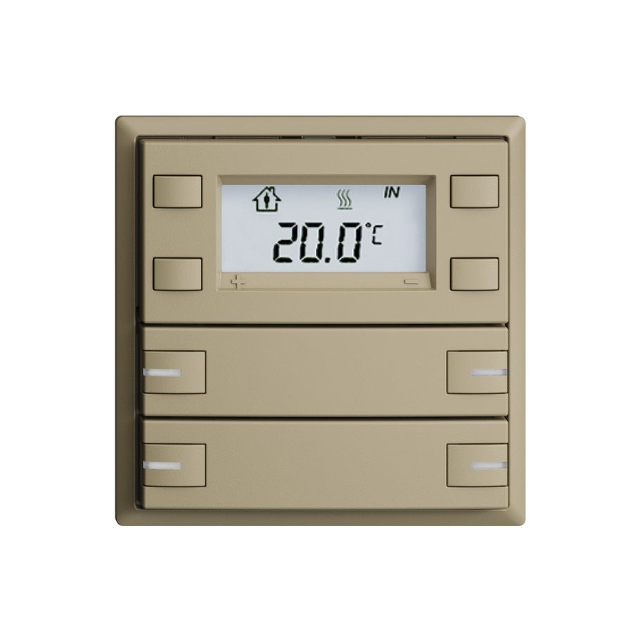 Poussoir RTH ENC KNX 4× EDIZIOdue F sand, avec LED RGB