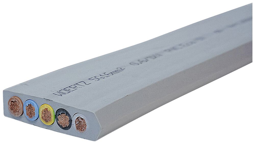 Cavo piatto Woertz 5×16mm² PVC grigio Eca