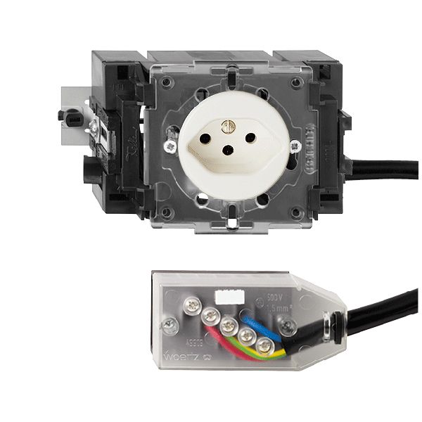 Prise INC FH T13 L3 blanc 49…69mm pour câble plat Technofil