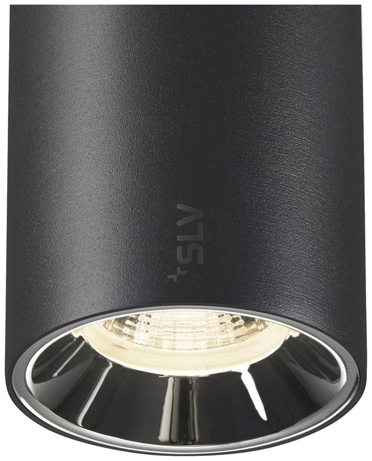 LED-Pendelleuchte SLV NUMINOS S 48V AD 16W 1200lm 940 DALI Ø60 schwarz/Silber