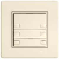 Poussoir KNX RGB ENC EDIZIO.liv SNAPFIX® capteur temp.s.LED 6× comm.1T cr