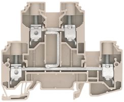 Mehrstock-Reihenklemme Weidmüller WDK V Schraubanschluss 10mm² 2 Etagen beige