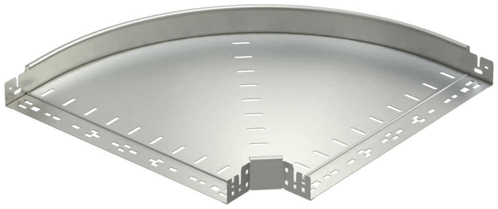 Coude 90° Bettermann avec raccord rapide 60×500mm, A2, 1.4301, 2B