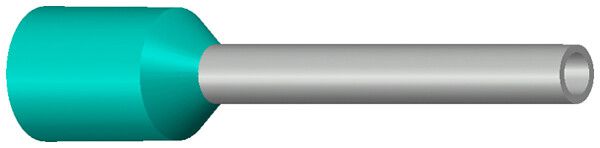 Embout de câble type A isolé 0.34mm²/6mm turquoise