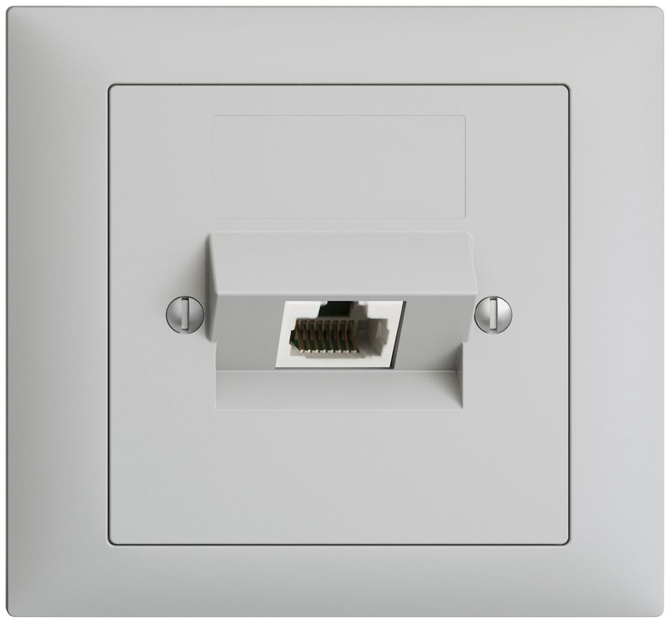 EB-Dose 1×RJ45/u 8P ITplus EDIZIOdue hellgrau