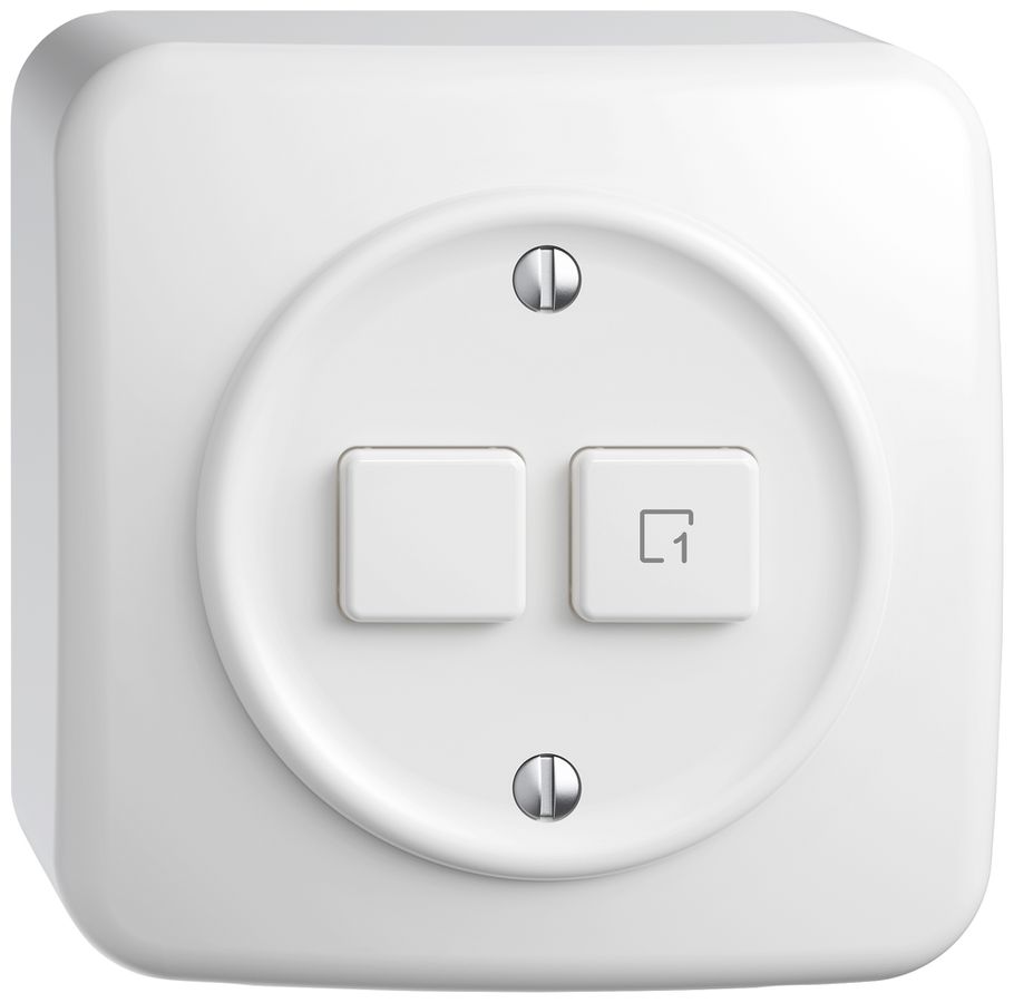 Stazione sec.interr.AP STANDARDdue Wiser SNAPFIX® 1 canale 1 scena 2 tasti bi