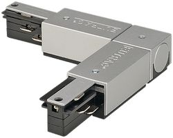 L-Verbinder SLV für 3-Phasige Stromschiene EUTRAC, Erde aussen silbergrau