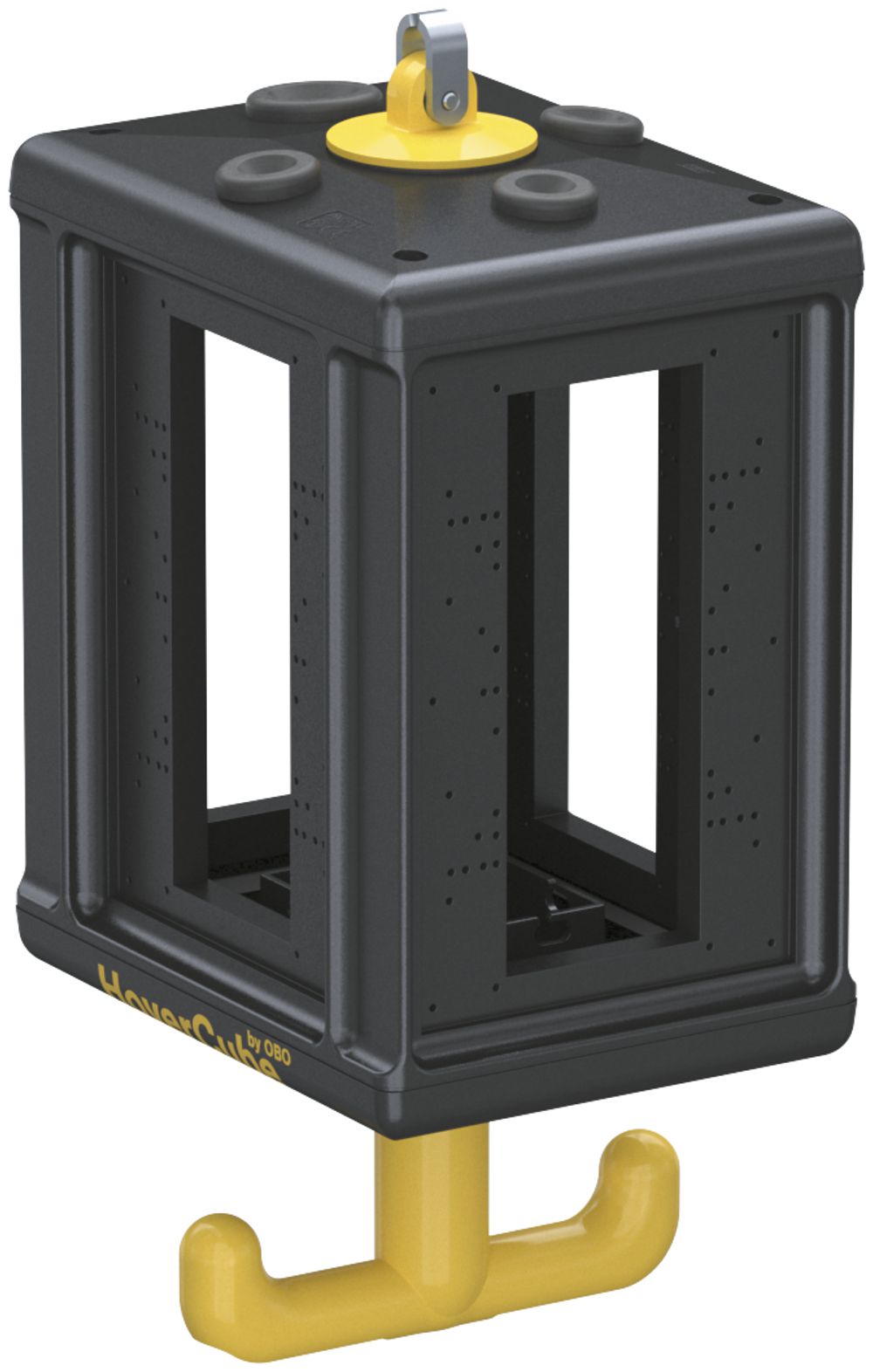 Gehäuse Bettermann HoverCube, mit Griff, leer 175×135×327mm, PA, schwarz, IP44