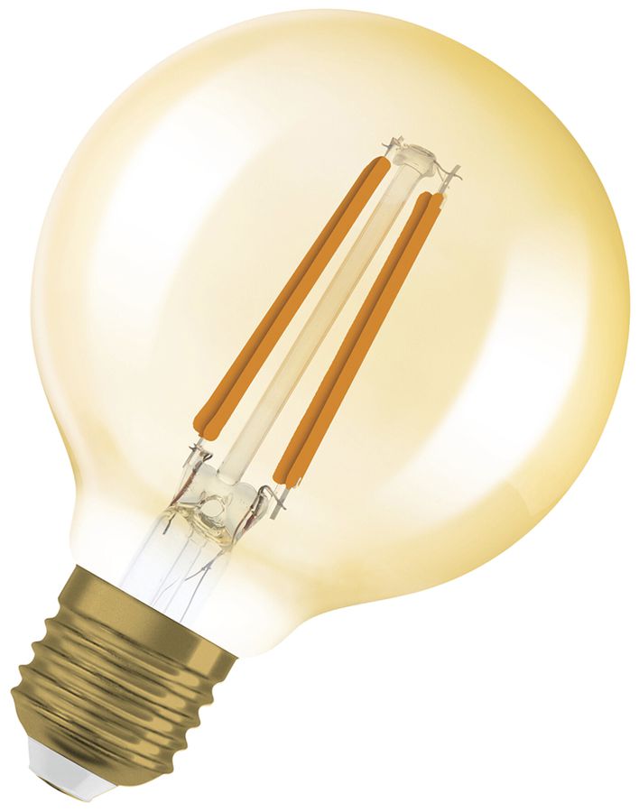 Lampada LED Osram Vintage 1906 E27 7.2W 806lm 824 REG Ø80×115mm oro