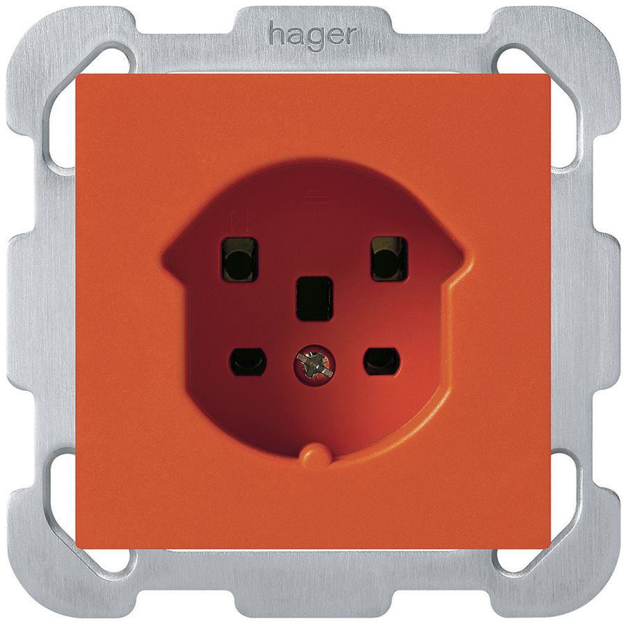 Prise ENC kallysto T25 orange bornes à vis avec plaque de fixation