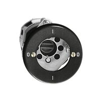 Drehschalter FH 0/1L schwarz für Sicherheitsschloss, ohne Zylinder