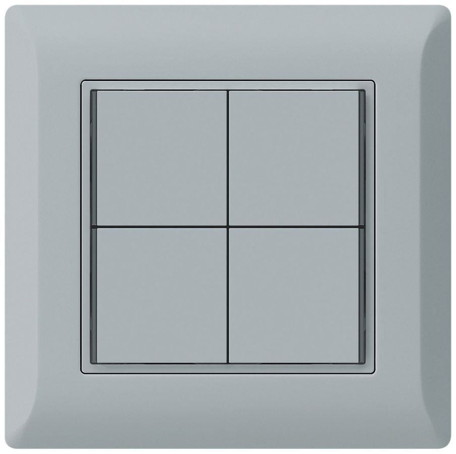 UP-Taster KNX KLI 4×Tasten 4×Betätigungspunkte LED grau