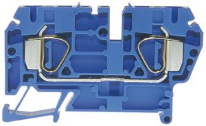 Durchgangs-Reihenklemme Woertz 0.5…4mm² 30A 600V Federzuganschluss 2×1 TH35 blau