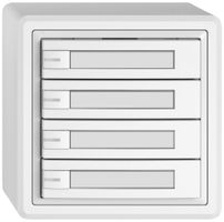 AP-Universaltaster EDIZIO.liv UNI SNAPFIX® 12…48V m.LED blau 4× 1-Tbed.Pap.ws