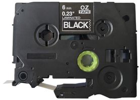 Schriftbandkassette kompatibel zu OZE-315, 6mm×8m, schwarz/weiss