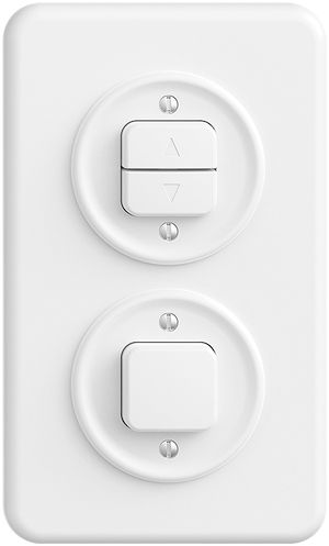 Combinaison ENC STANDARDdue interr.p. stores+3/1L blanc