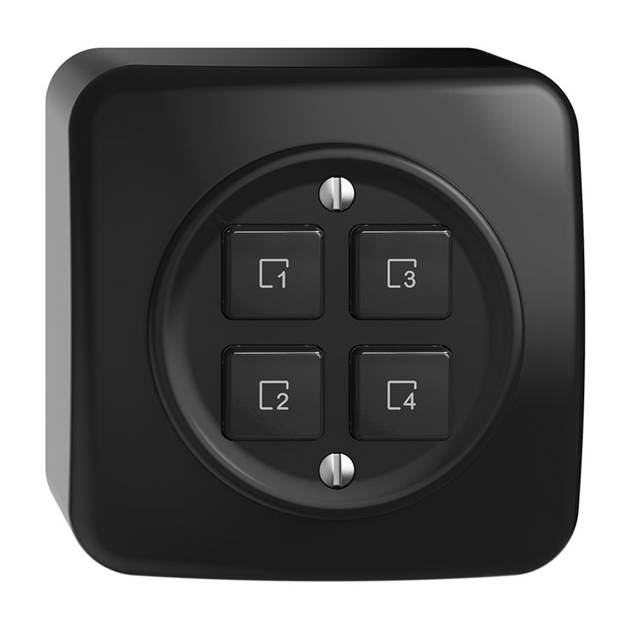 Poussoir scène AP 4 scènes/4T Sdue Wiser noir