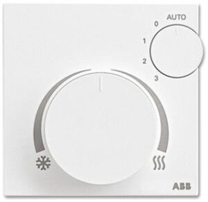 Thermostat d'ambiance/contrôle FanCoil AP ABB SAF/A 1.0.1-24, 80×80×15mm, blanc