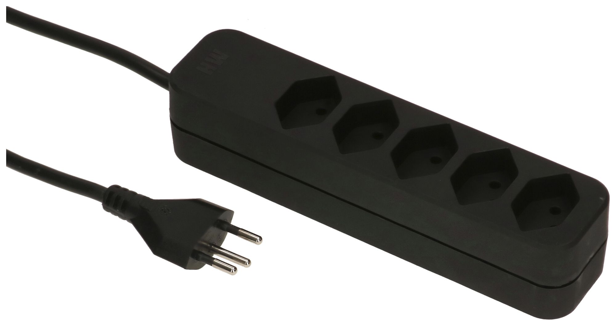 Prise multiple MAX HAURI Swiss-Line 3m 5×T13 noir 2×aimant