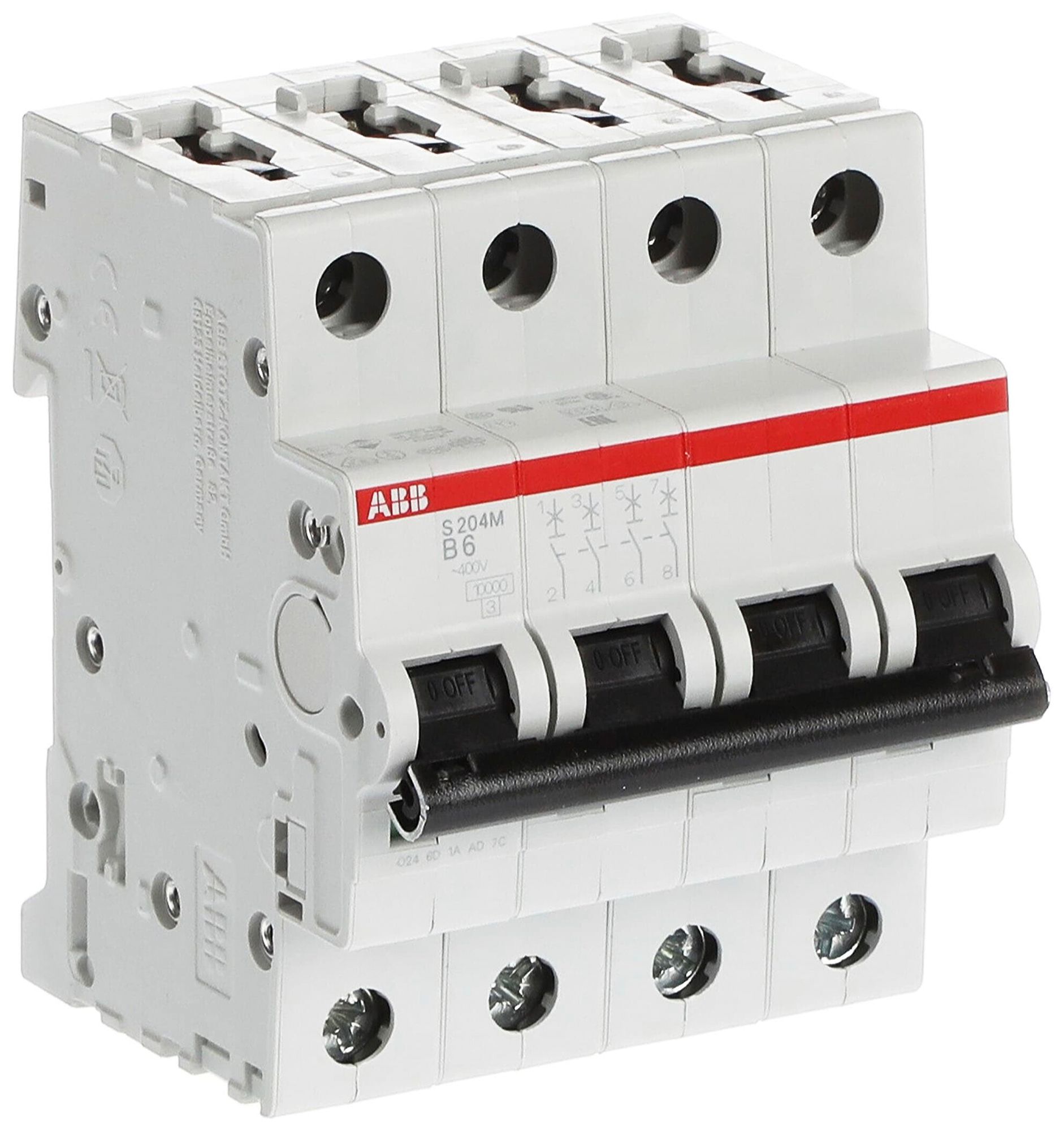 Disjoncteur ABB S204M-B6 6A B 10kA