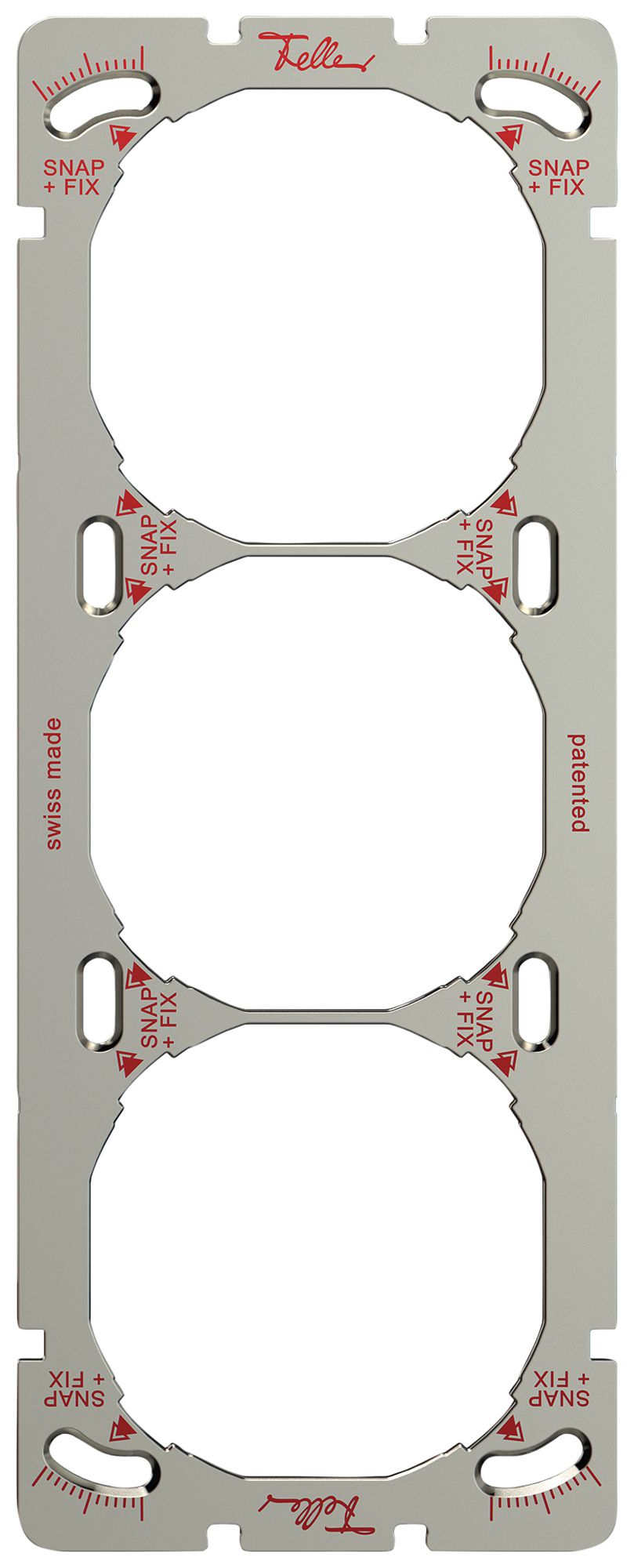 Befestigungsplatte mit SNAPFIX®-Befestigungssystem 3×1 oder 1×3 197×77mm