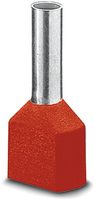 Zwillings-Aderendhülse isoliert Phoenix Contact DIN 46228 2×10mm² L=14mm rot