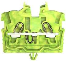 Borne de passage WAGO TOPJOB-S 2050 1mm² 2L avec pied de fixation vert/jaune