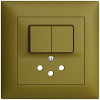 Kit frontal ENC EDIZIOdue olive 88×88mm pour combi 2 boutons+T12