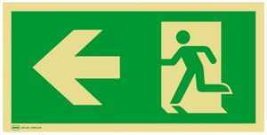 Rettungszeichenschild AWAG Pfeil nach links 300mm