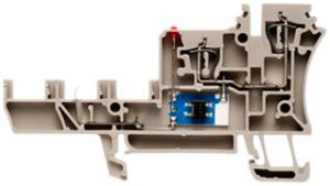 Sensor-/Aktor-Reihenklemme Weidmüller ZIA 1.5/4L-1S/LD Zugfeder 1.5mm² 30V beige
