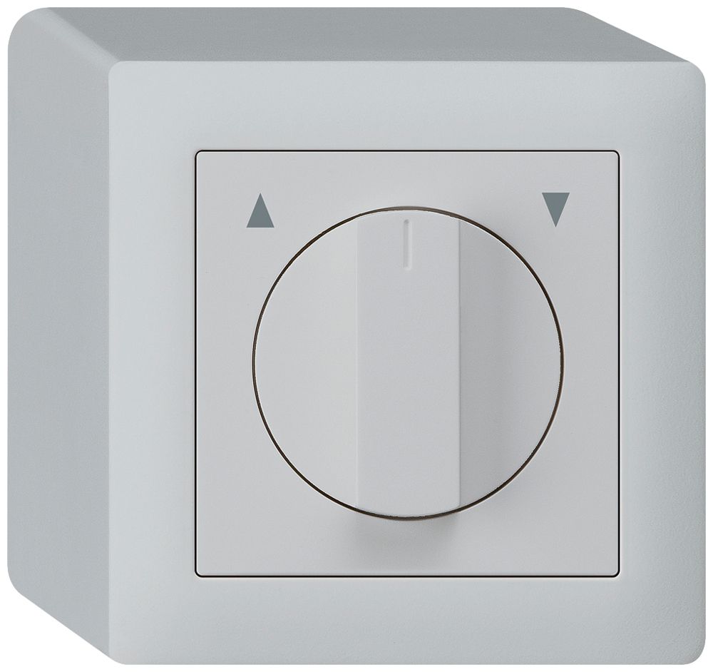 Interrupteur/contact rotatif pour stores AP kallysto gris clair
