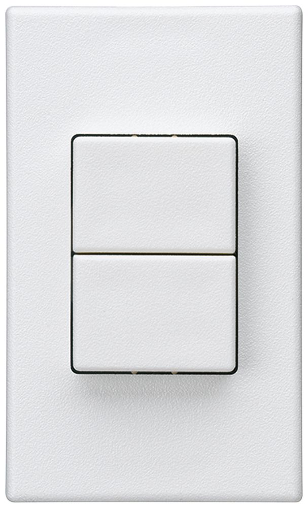 EB-Doppel-Druckschalter Hager FLF 10A/250V 1/1L weiss