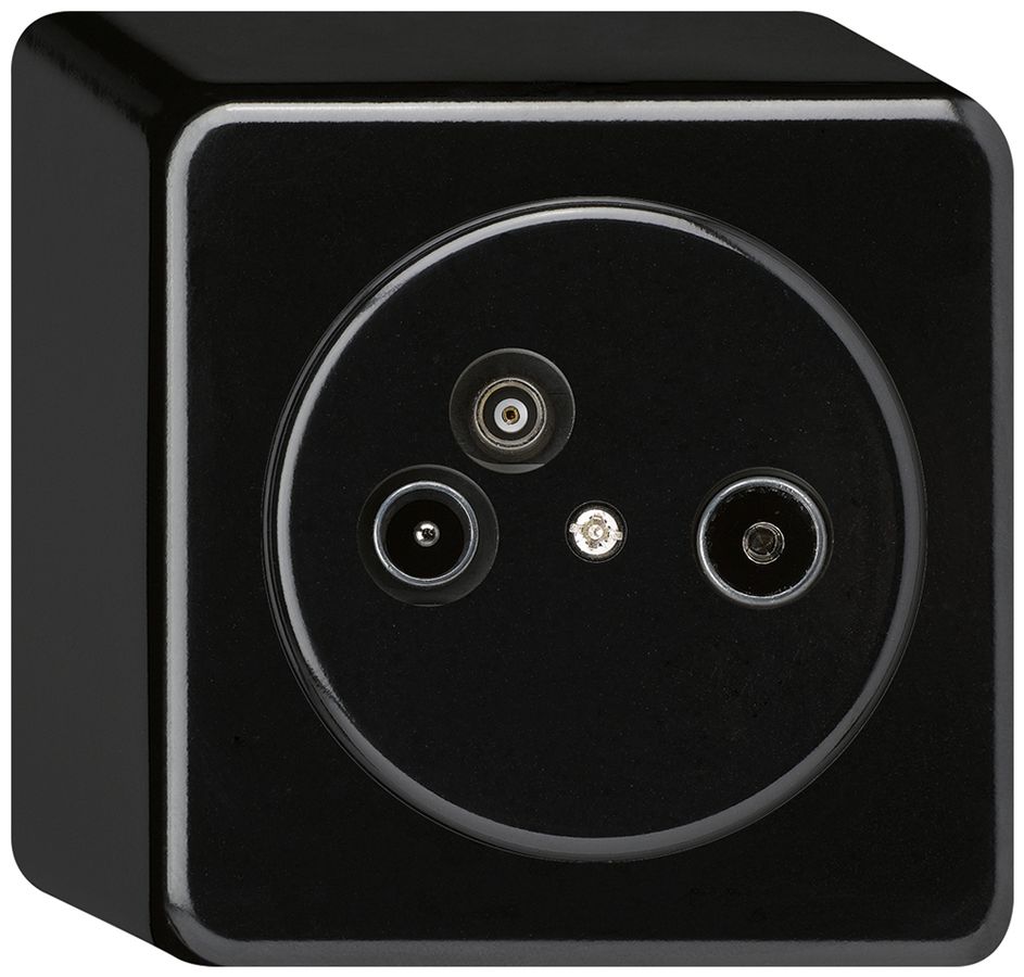 AP-Antennendose TV-R-Daten basico 19dB schwarz