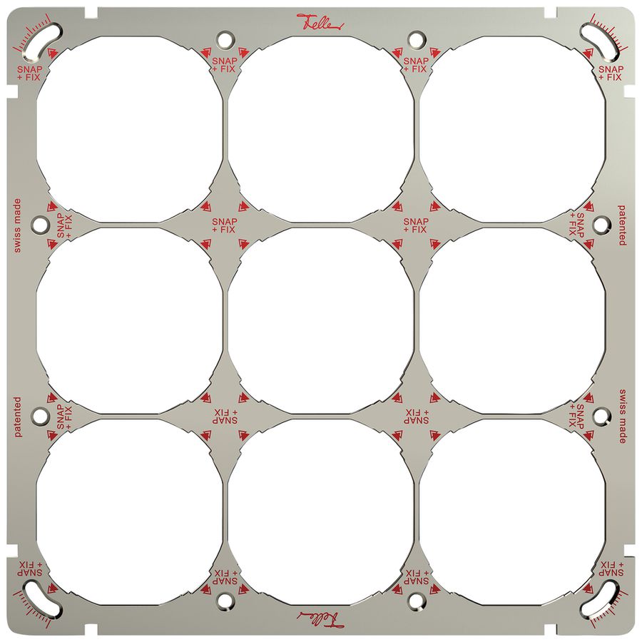 Befestigungsplatte mit SNAPFIX®-Befestigungssystem 3×3 197×197mm