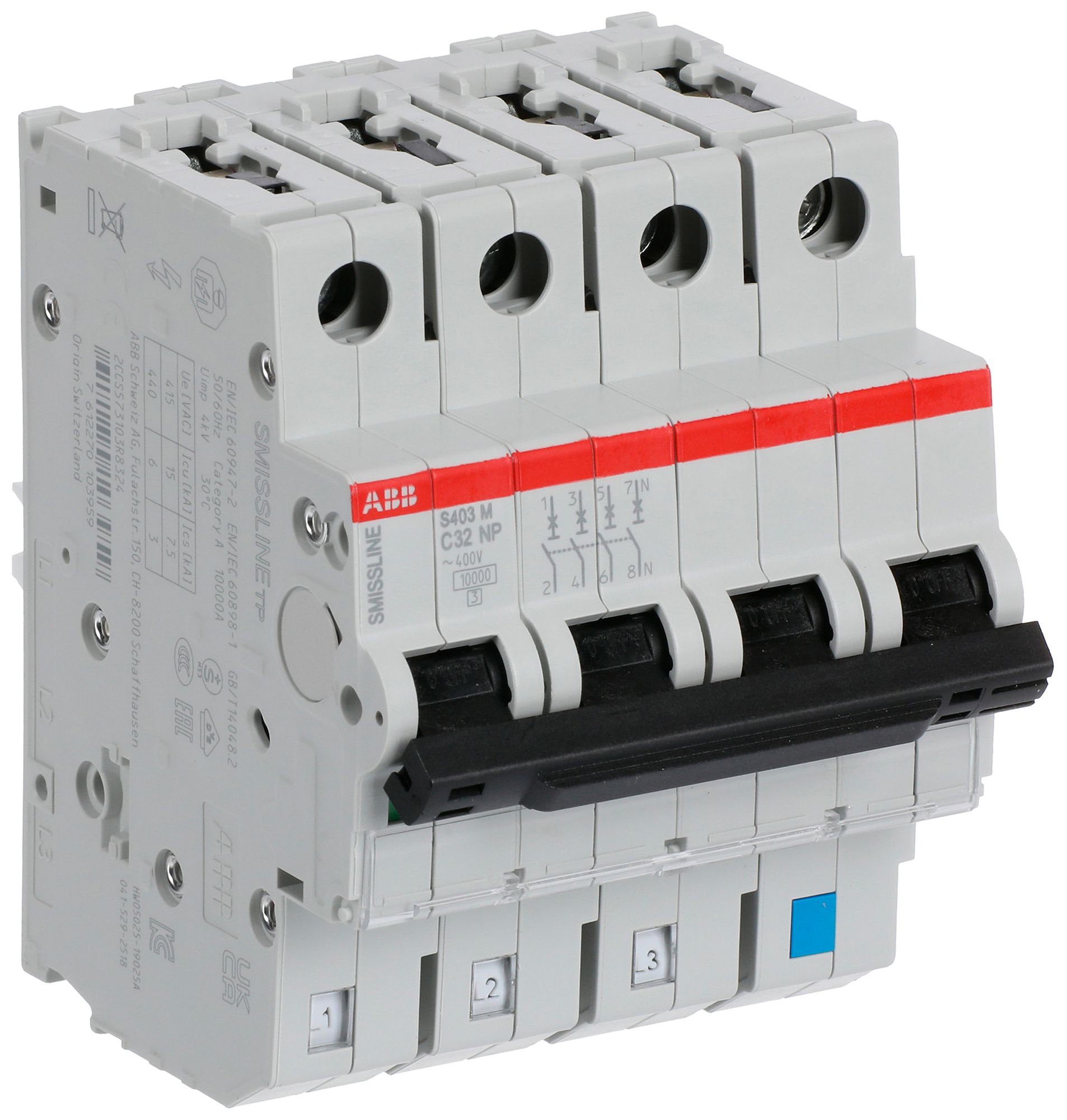 LS-Schalter SMISSLINE TP S 4×32A C 10kA NP