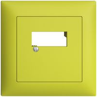 UP-Frontset EDIZIOdue lemon 88×88mm 2×RJ45