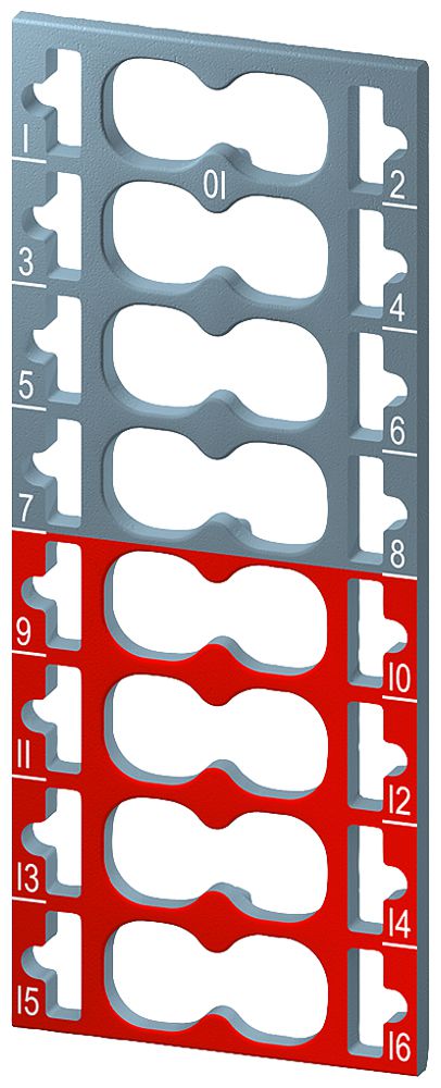 Plaquette de marquage Siemens SIMATIC ET200SP CC01 pour 16 push-in, 10 pcs