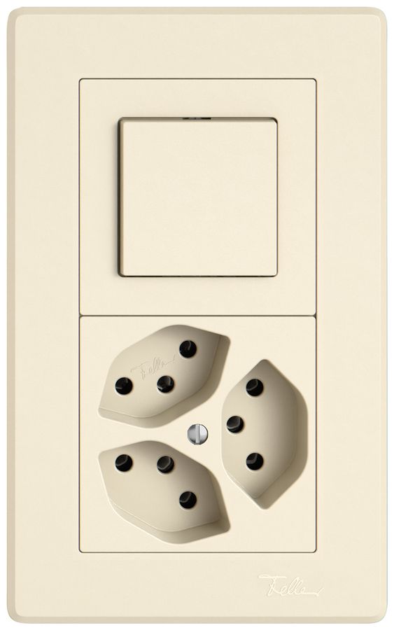 Combinaison ENC EDIZIO.liv SNAPFIX® 2×1 156×96mm schéma 3/1L+3×T13 crema